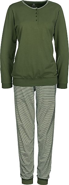 Erwin Müller Pyjama Damen-Schlafanzug Single-Jersey Streifen: günstig online kaufen