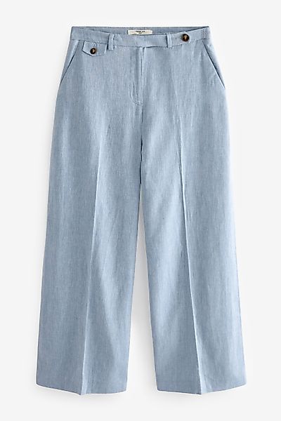Next Stoffhose Strukturierte Leinenhose mit weitem günstig online kaufen