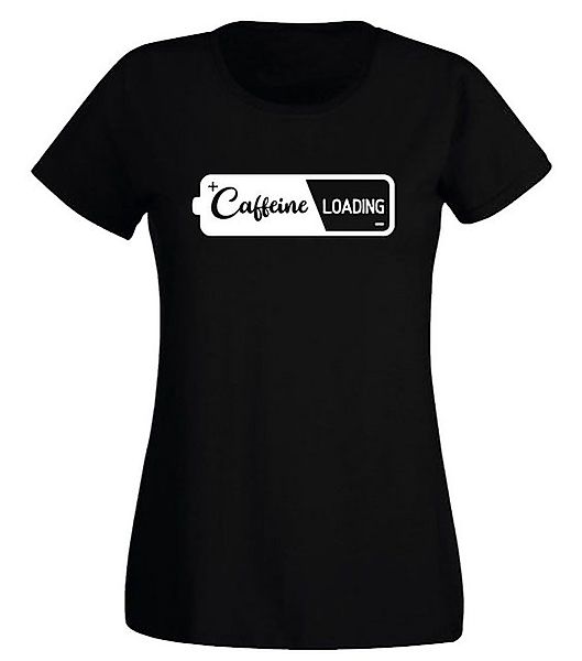 G-graphics T-Shirt Damen T-Shirt - Caffeine loading Slim-fit, mit Frontprin günstig online kaufen