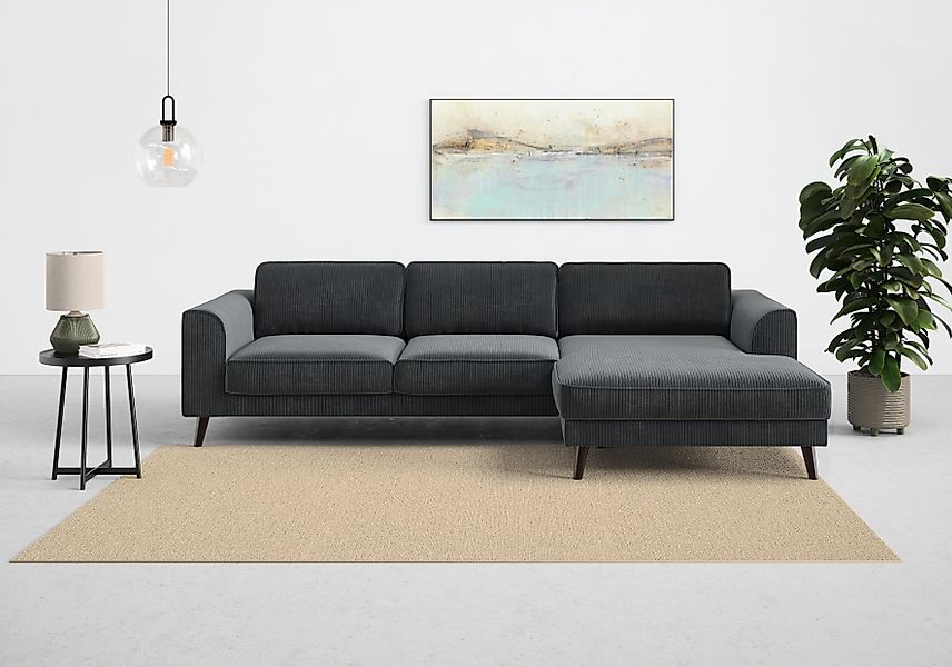 TRENDMANUFAKTUR Ecksofa "Lumber Jack, elegantes Designsofa, zeitlos modern, günstig online kaufen