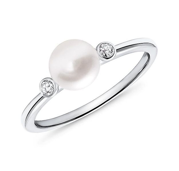 JEWLIX Silberring Damenring Sterlingsilber mit Perle und Zirkonia von JEWLI günstig online kaufen