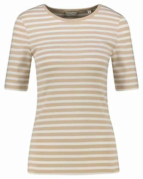 Gant T-Shirt Damen T-Shirt SLIM STRIPED RIBBED Slim Fit (1-tlg) günstig online kaufen