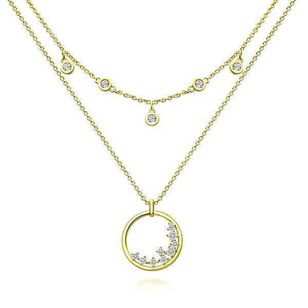 Lisandra Scott Kette mit Anhänger Doppelhalskette mit funkelnden Zirkonia S günstig online kaufen