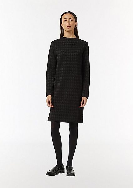 comma Minikleid Kleid Kurzes Jerseykleid mit Hahnentrittmuster günstig online kaufen