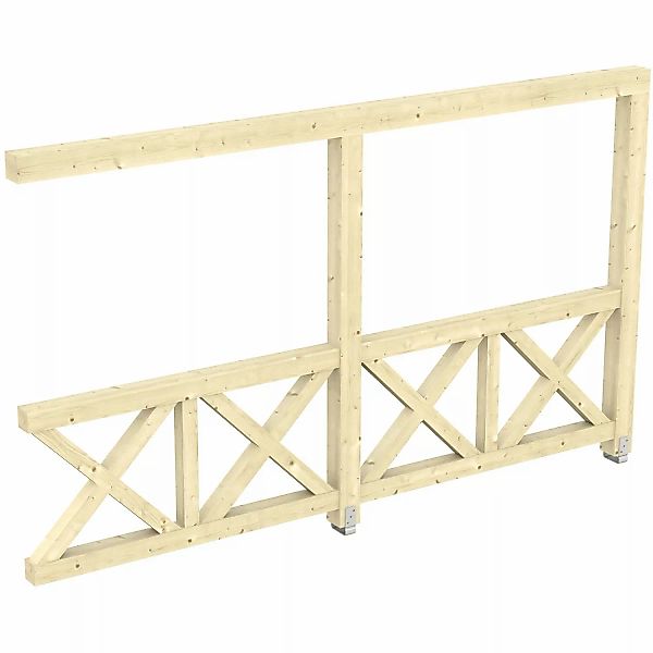 Skanholz Carport-Seitenwand "Andreaskreuz", Wandanbau günstig online kaufen