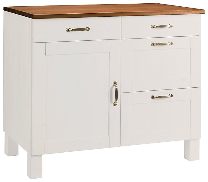Home affaire Unterschrank "Alby", Breite 100 cm, 1 Tür, 4 Schubladen günstig online kaufen