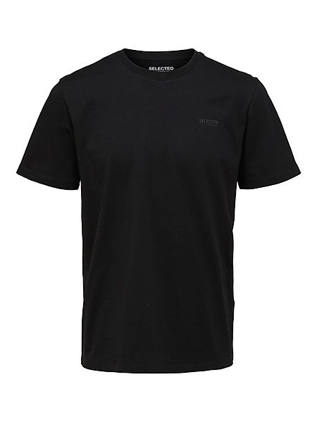 Selected Homme Herren Rundhals T-Shirt SLHASPEN LOGO - Regular Fit günstig online kaufen