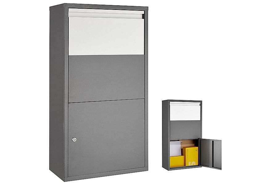 tectake Wandbriefkasten Paketbox, mit integrierter Rückholsperre günstig online kaufen