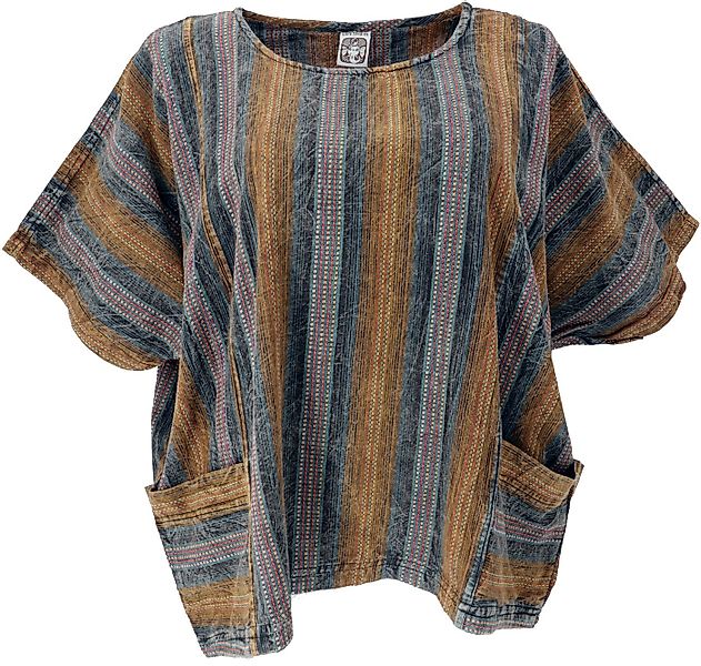 Guru-Shop Longbluse Weites Boho Blusentop mit Fledermausärmeln,.. alternati günstig online kaufen