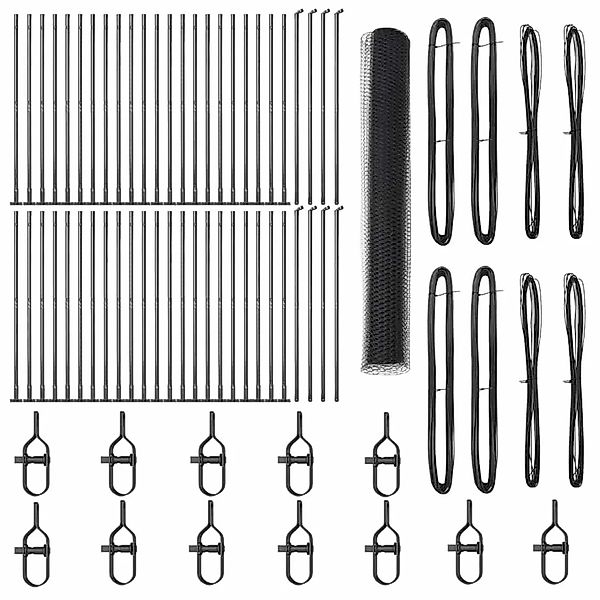 vidaXL Zaunpfosten Grau 100 x 1,2 m 13 mm Maschenabstand 3353733 günstig online kaufen