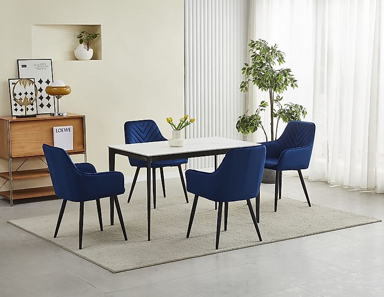 Home Collective Esszimmerstuhl Küchenstuhl, Polsterstuhl, Schminktisch günstig online kaufen