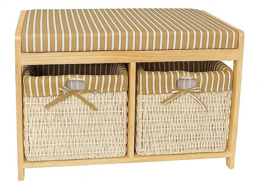 bv-vertrieb Wäschekorb Sitzbank Wäschekorb gepolsterte Bank mit Maisstrohge günstig online kaufen