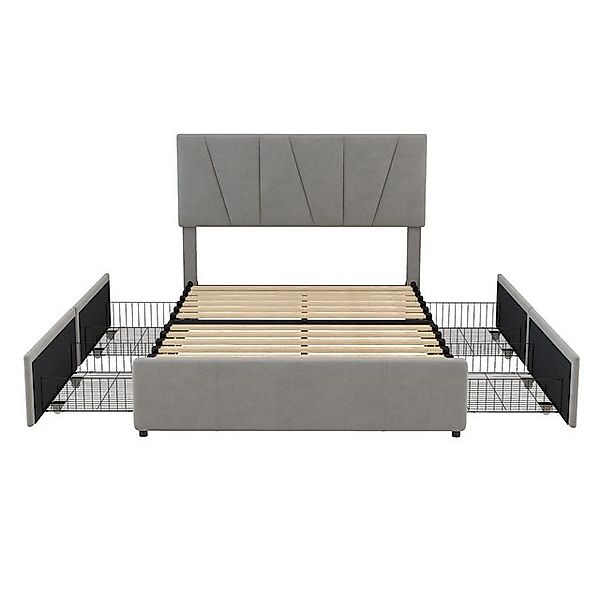 Gotagee Polsterbett Plattformbett Jugendbett 140x200cm Schubladen Doppelbet günstig online kaufen