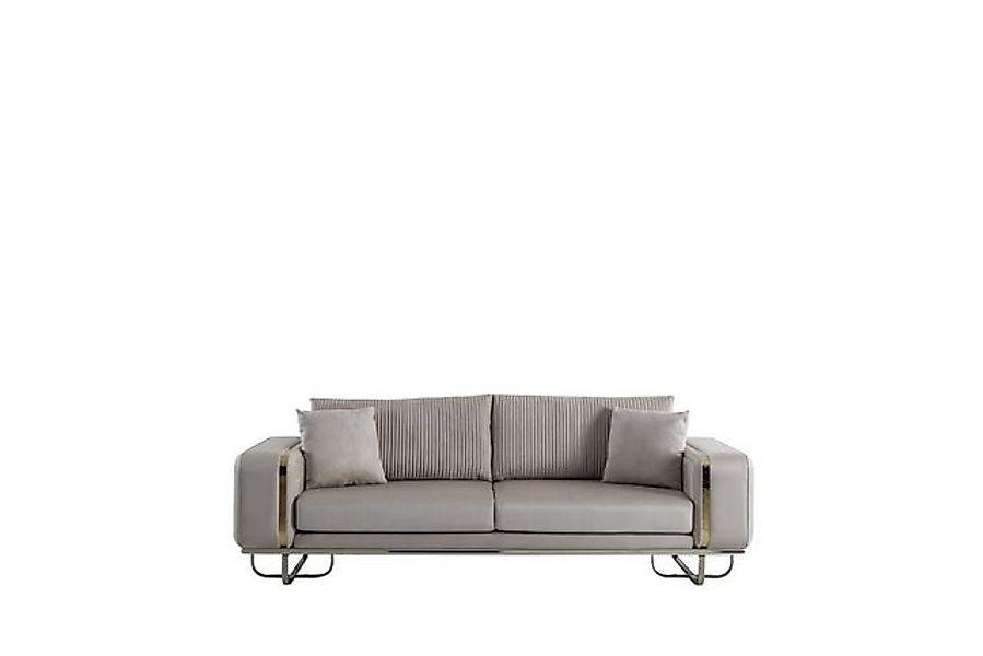 Xlmoebel Sofa Dreisitzer-Sofa in Beige im Wohnzimmer-Designstil - Moderne u günstig online kaufen