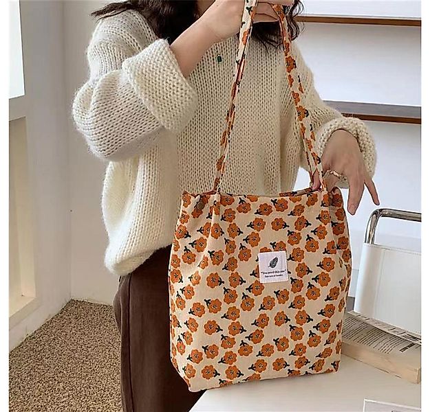 Coonoor Schultertasche Umhängetasche Damen Tote Bag Blümchenmuster Strandta günstig online kaufen