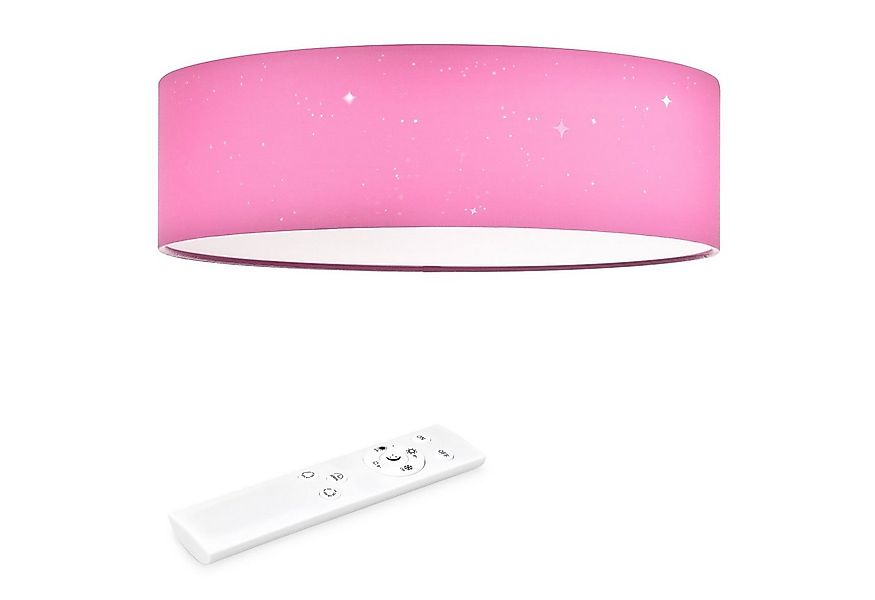 Navaris Deckenleuchten LED Deckenlampe rund mit Sterneneffekt, dimmbar, Ros günstig online kaufen