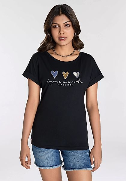 KangaROOS Kurzarmshirt NEUE-KOLLEKTION- Shirt mit trendigem Zick-Zack-Muste günstig online kaufen