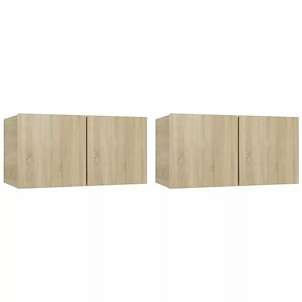 vidaXL TV-Schrank 4-tlg. TV-Board-Set Sonoma-Eiche Holzwerkstoff günstig online kaufen