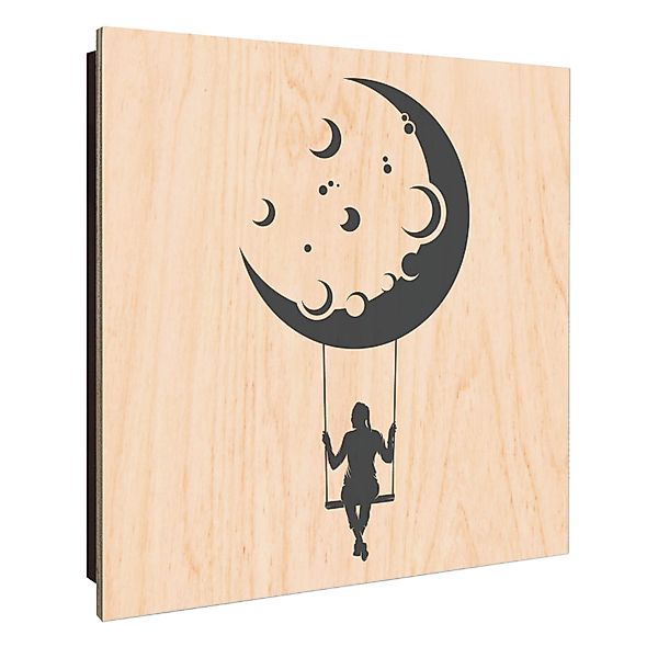 Banjado Großer Schlüsselkasten Holz 30x30cm Schwarz Scharnier Links 50 Hake günstig online kaufen