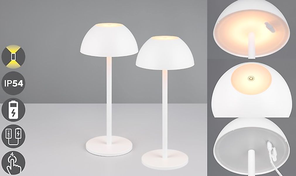 my home LED Außen-Tischleuchte »Abbey Tischleuchte 2er-Set«, 1 flammig, Leu günstig online kaufen