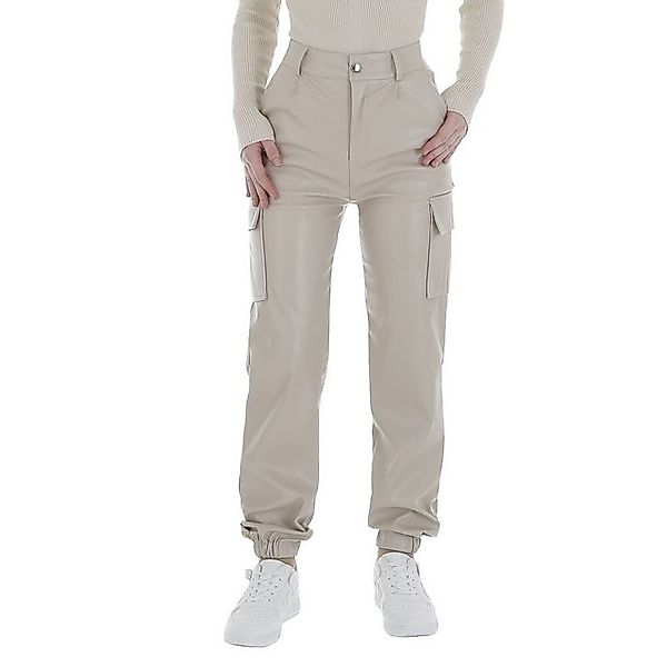 Ital-Design Lederimitathose Damen Freizeit (86365179) Stretch Jogginghose i günstig online kaufen