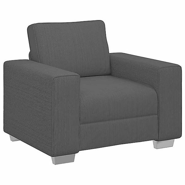 vidaXL Sofa Sessel Dunkelgrau 60 cm Cordstoff günstig online kaufen