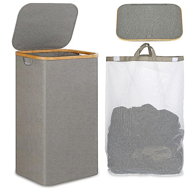 SURFOU Wäschekorb Wäschesammler mit Deckel Laundry günstig online kaufen