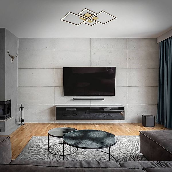 Briloner Leuchten Deckenleuchte LED Deckenlampe Extra-Warmweiß Wohnzimmer S günstig online kaufen