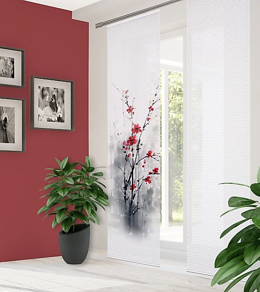 HOME in green Schiebegardine "BELMIRA" Paneelwagen 1 Stk. tlg. DIGITALBEDRU günstig online kaufen