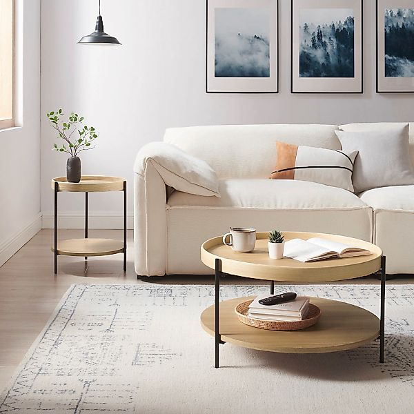 SalesFever Couchtisch "Couchtisch in stilvoller Optik", (Set, 2 St.), mit j günstig online kaufen