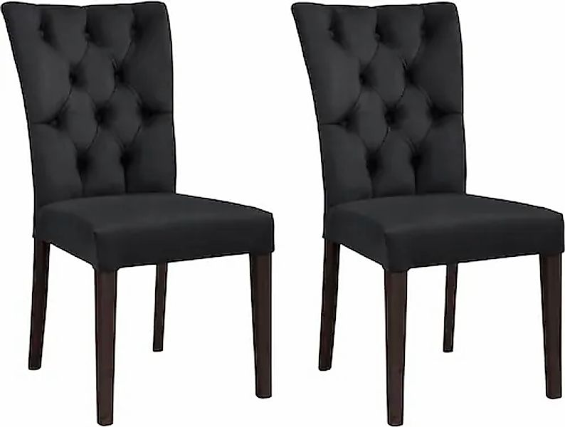 Leonique 4-Fußstuhl »Peillon«, (Set), 2 St., Feinstruktur, mit Knopfsteppun günstig online kaufen