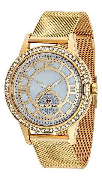 Yves Camani Quarzuhr ROUEN B, Perlmutt-Zifferblatt, kratzfestes Mineralglas günstig online kaufen
