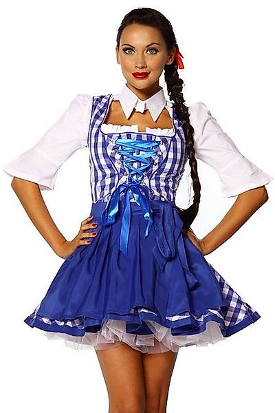 Atixo Dirndl Traditionelles Trachten Set Mini Dirndl Schürze kariert Oktobe günstig online kaufen