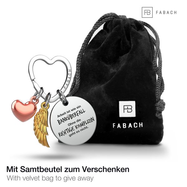 FABACH Schlüsselanhänger Glücksbringer Herz und Engelsflügel günstig online kaufen