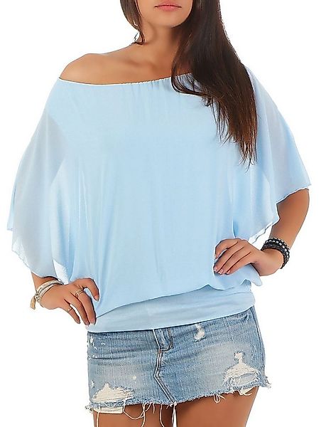 malito more than fashion Chiffonbluse malito Damen Bluse im Fledermaus Look günstig online kaufen