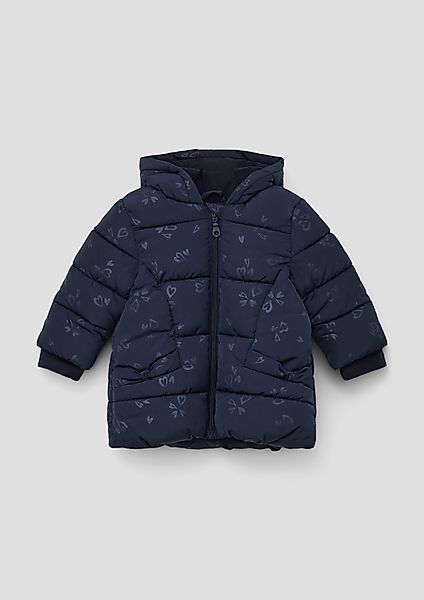 s.Oliver Langmantel Steppmantel mit Allovermuster Schleife günstig online kaufen