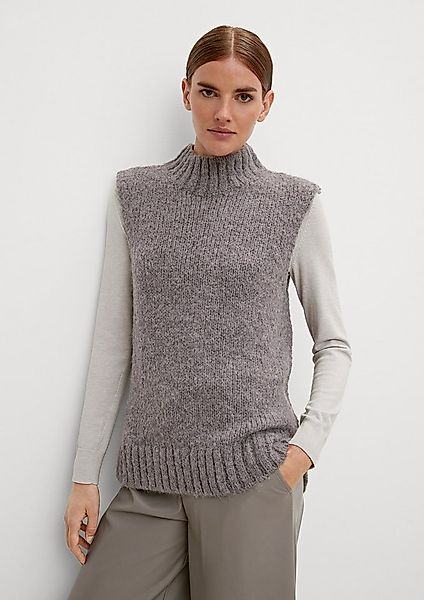comma Rundhalspullover Strickpullunder Strickpullunder aus Alpakamix günstig online kaufen
