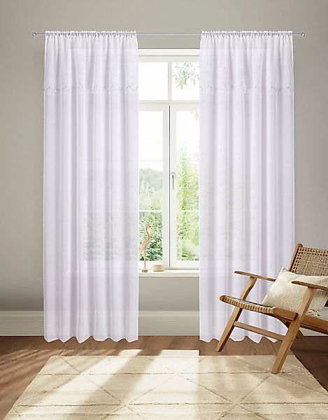 Home affaire Gardine "Riedbach" Stangendurchzug 1 Stk. tlg. günstig online kaufen