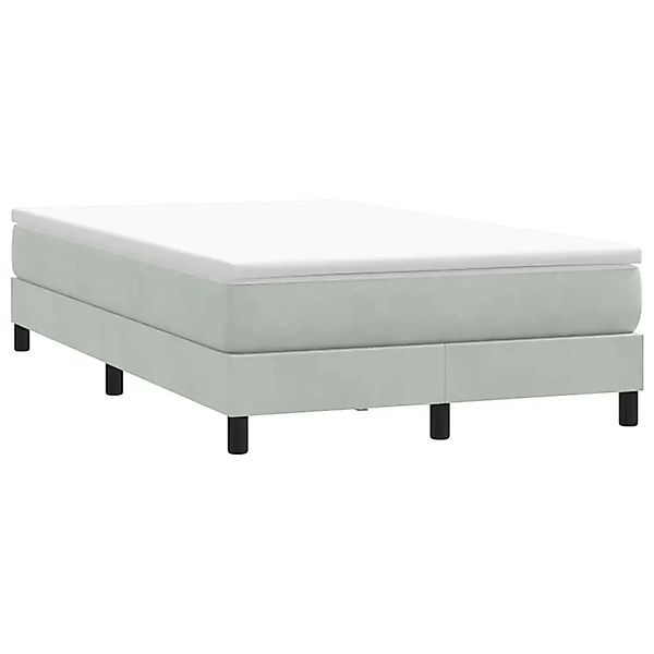 vidaXL Boxspringbett ohne Matratze Hellgrau 120x220 cm Samt 3315867 günstig online kaufen