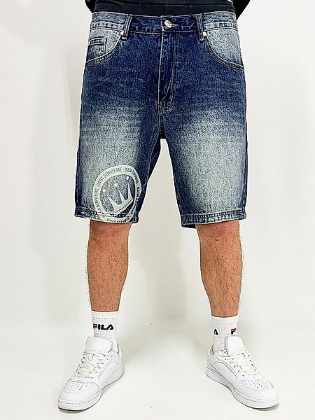 DADA Supreme Jeansshorts Denim Bermuda Loose Fit mit Print Double Crown Coi günstig online kaufen
