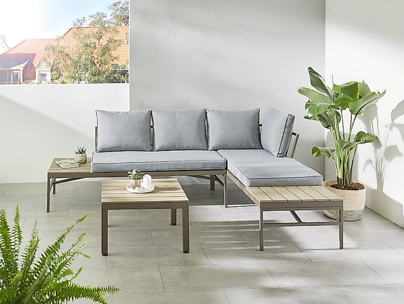 KONIFERA Gartenlounge-Set Badalona, (Set, 9-tlg., 2x günstig online kaufen