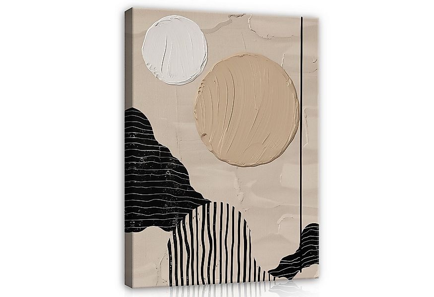 Wallarena Leinwandbild Beige Abstrakt Boho Wandbilder XXL Wand Deko Bilder günstig online kaufen