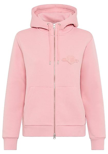 Gant Kapuzensweatjacke REG TONAL SHIELD ZIP HOODIE Markenstickerei, Kapuze, günstig online kaufen
