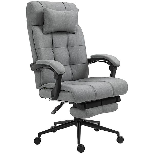 Vinsetto Bürostuhl mit Fußstütze, ergonomisch, höhenverstellbarer Drehstuhl günstig online kaufen
