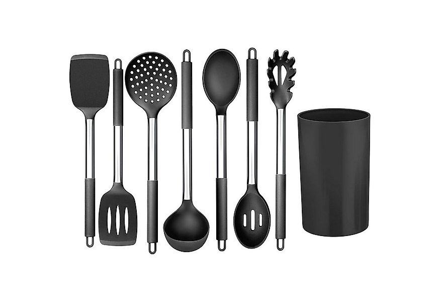 LuxusKollektion Kochbesteckhalter Küchenhelfer Set 8-teilig Silikon Utensil günstig online kaufen