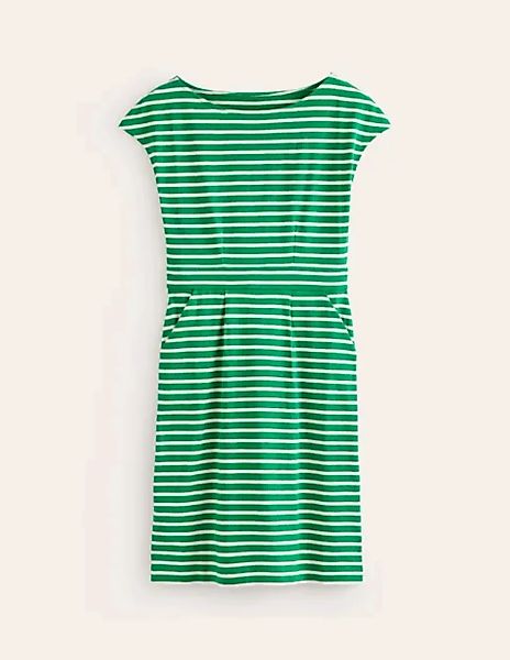 Florrie Jersey-Kleid Damen Boden, Grünes Tamburin, Naturweiß Streifen günstig online kaufen