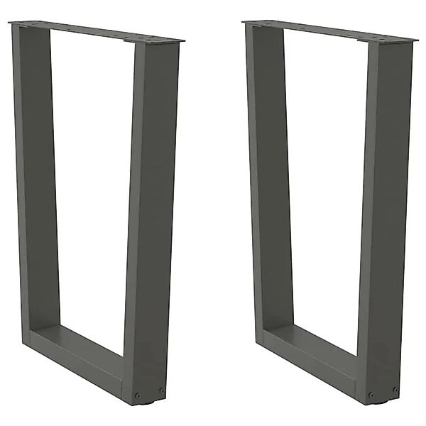 vidaXL Esstisch Beine V-Form 2 Stk Anthrazit 70x72-73,3 cm Stahl 4012646 günstig online kaufen