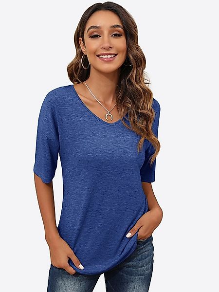 Imily Bela T-Shirt V-Ausschnitt Kurzarmshirt (Packung, 1-tlg., 1per-Pack) i günstig online kaufen