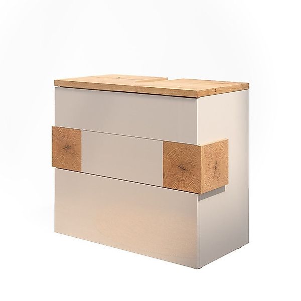 Vicco Waschbeckenunterschrank Eden, Weiß/Artisan-Eiche, 70 x günstig online kaufen