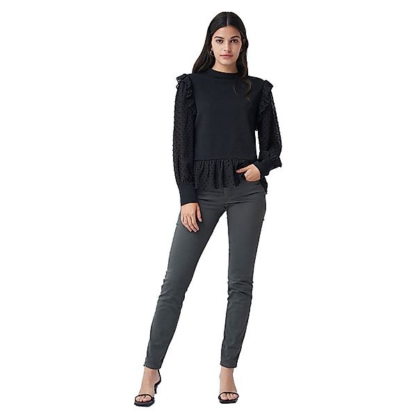 Salsa Jeans 124986-000 / Transparent Langarm Bluse XS Black günstig online kaufen
